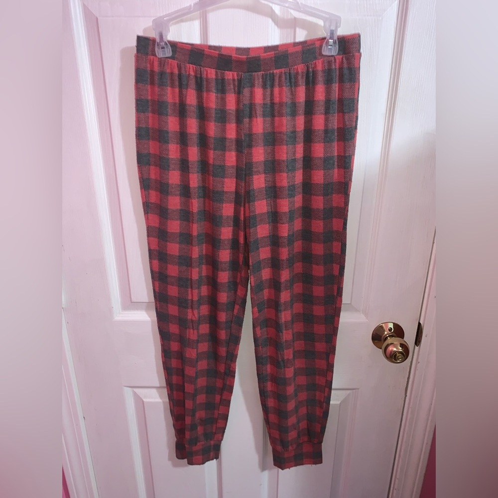 Sonoma Red and Black Plaid Joggers
